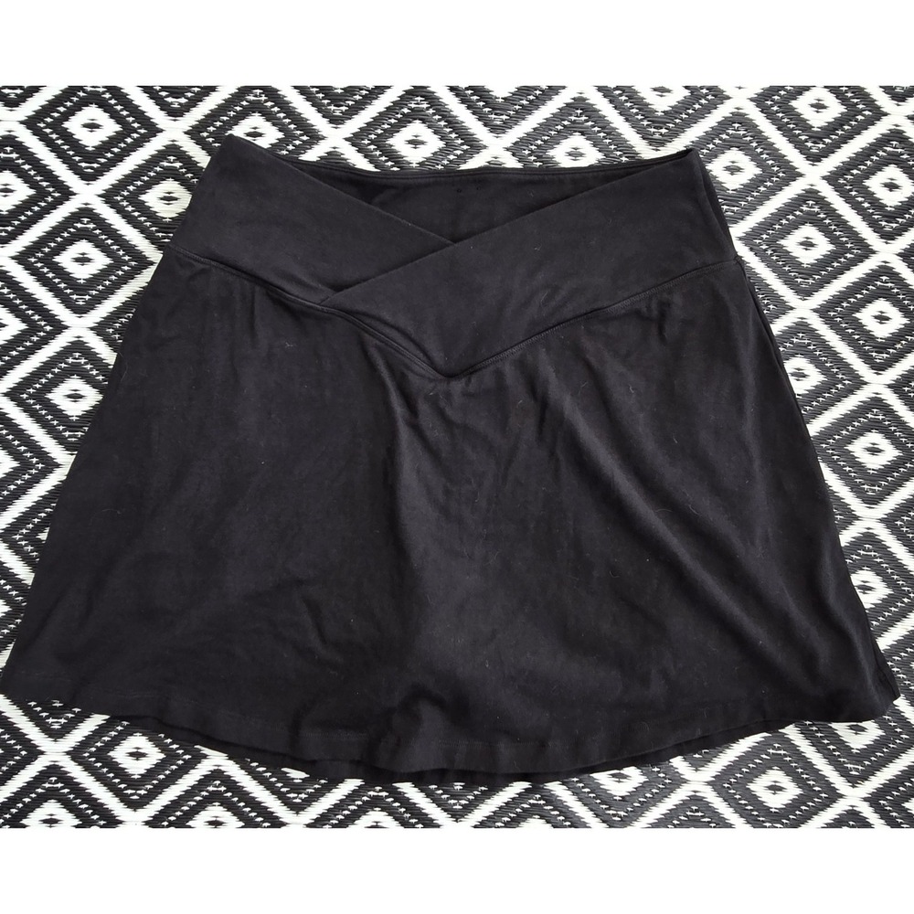 PINK‎ Victorias Secret Black V-Waist Crossover Skort XL Pocket Golf Tennis Gym